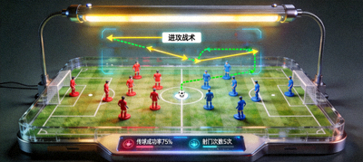 三维立体化的足球比赛战术模拟沙盘